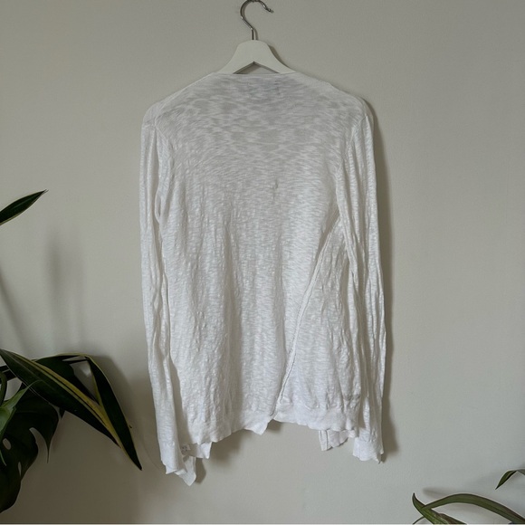 Zadig & Voltaire Daphnee Light Asymmetrical Cotton Cardigan Size S White - Picture 2 of 6